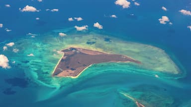 #LifeAtExpedia
This is a view from the plane leaving Ibo Island in Mozambique. The area is a true paradise with endless white sand bars, crystal clear waters and rustic eco-hotels inhabiting old Portuguese colonial buildings. A once in a lifetime trip!