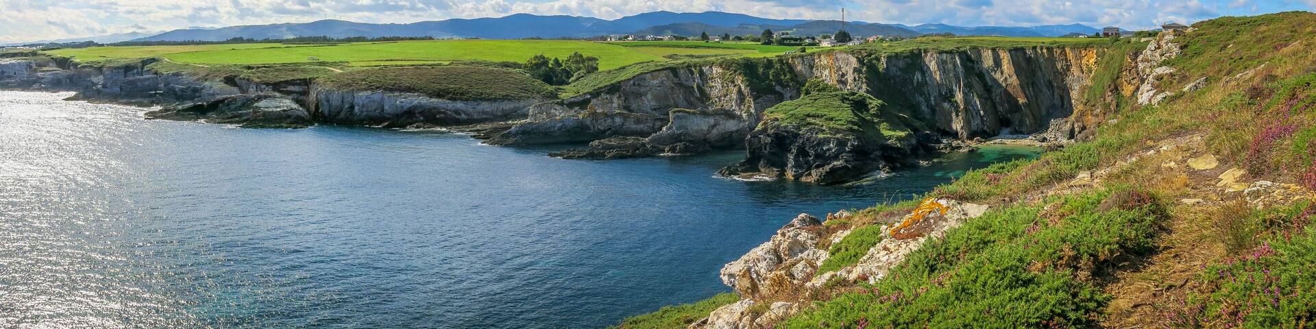 Scenic seascape at Punta de la Atalaya, Amortiza, Asturias, northern Spain