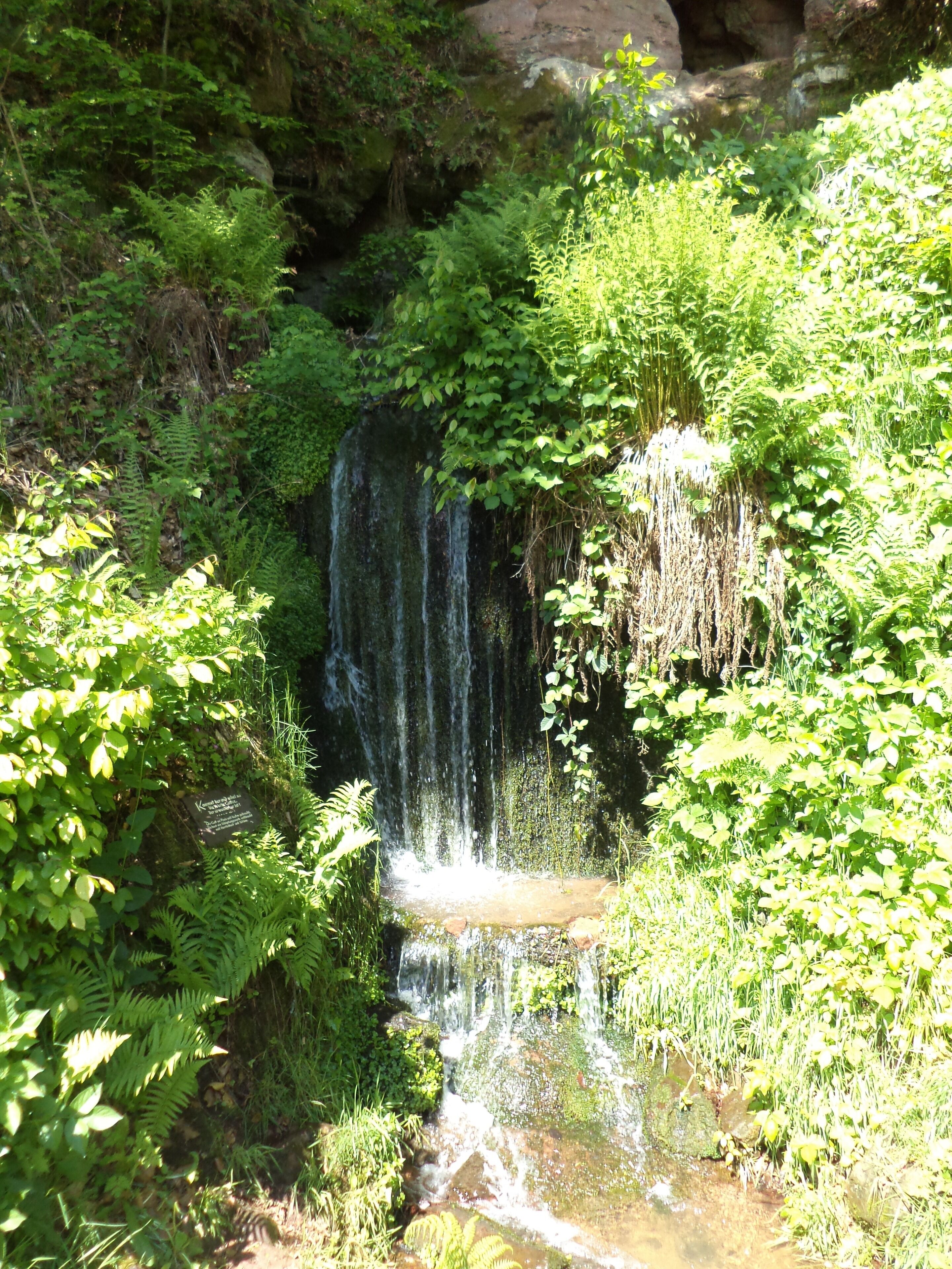Der Wasserfall an der Zittenfeldener Quelle (ND) im Mai 2013