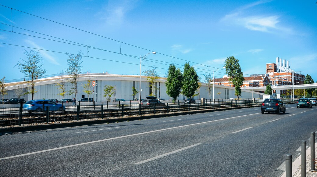 Aveninda Brasil with MAAT - Museum of Art, Architecture and Technology in background - Lisbon, Portugal