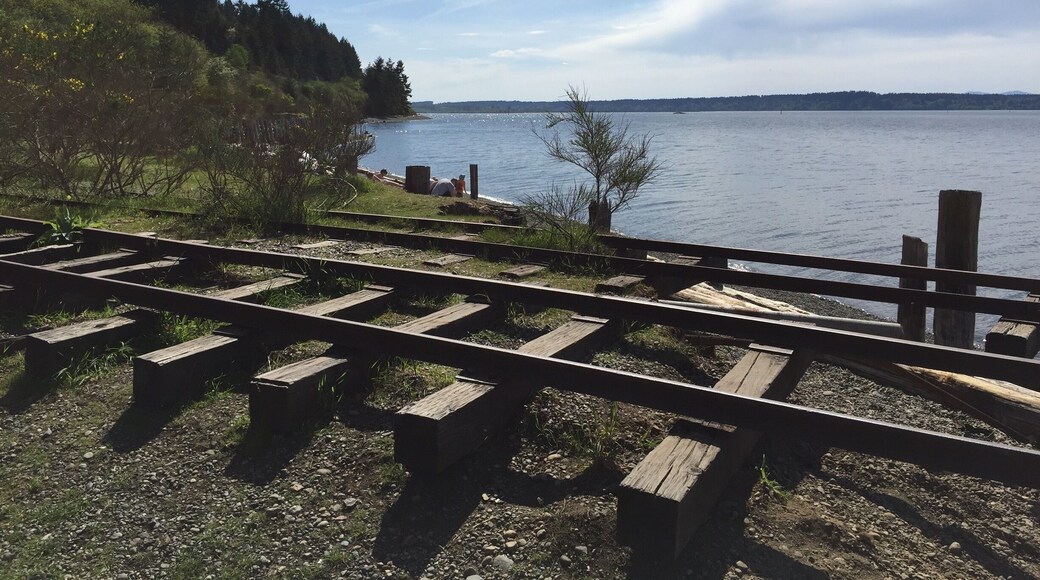 Peaceful beach in DuPont, WA. It used to be a military loading dock during WWII.