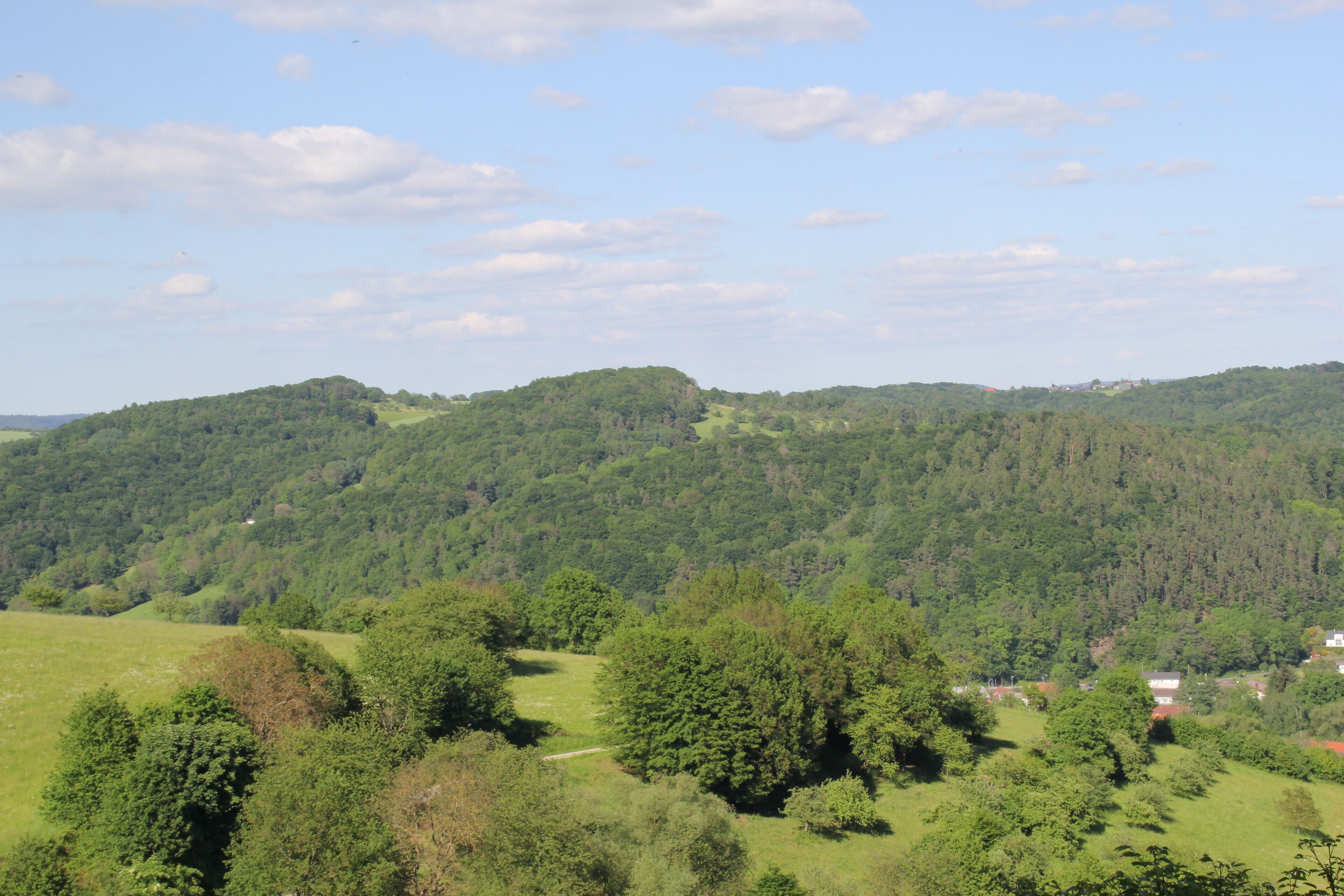 Herrenberg (links), Steinküppel (mitte) und Gretenberg (rechts)
