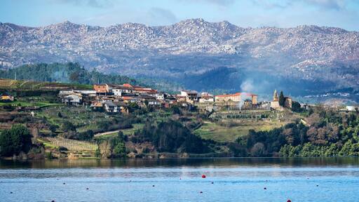 Castrelo de Miño reservoir in Galicia, Spain