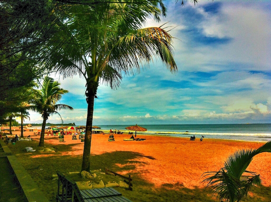 The views as the beautiful landscape with the shore , the nature have the beautiful with the views , views from my travel with vacation .