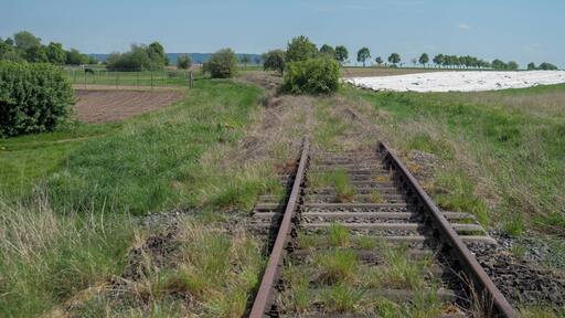 Track of the railway line Schweinfurt - Kitzingen