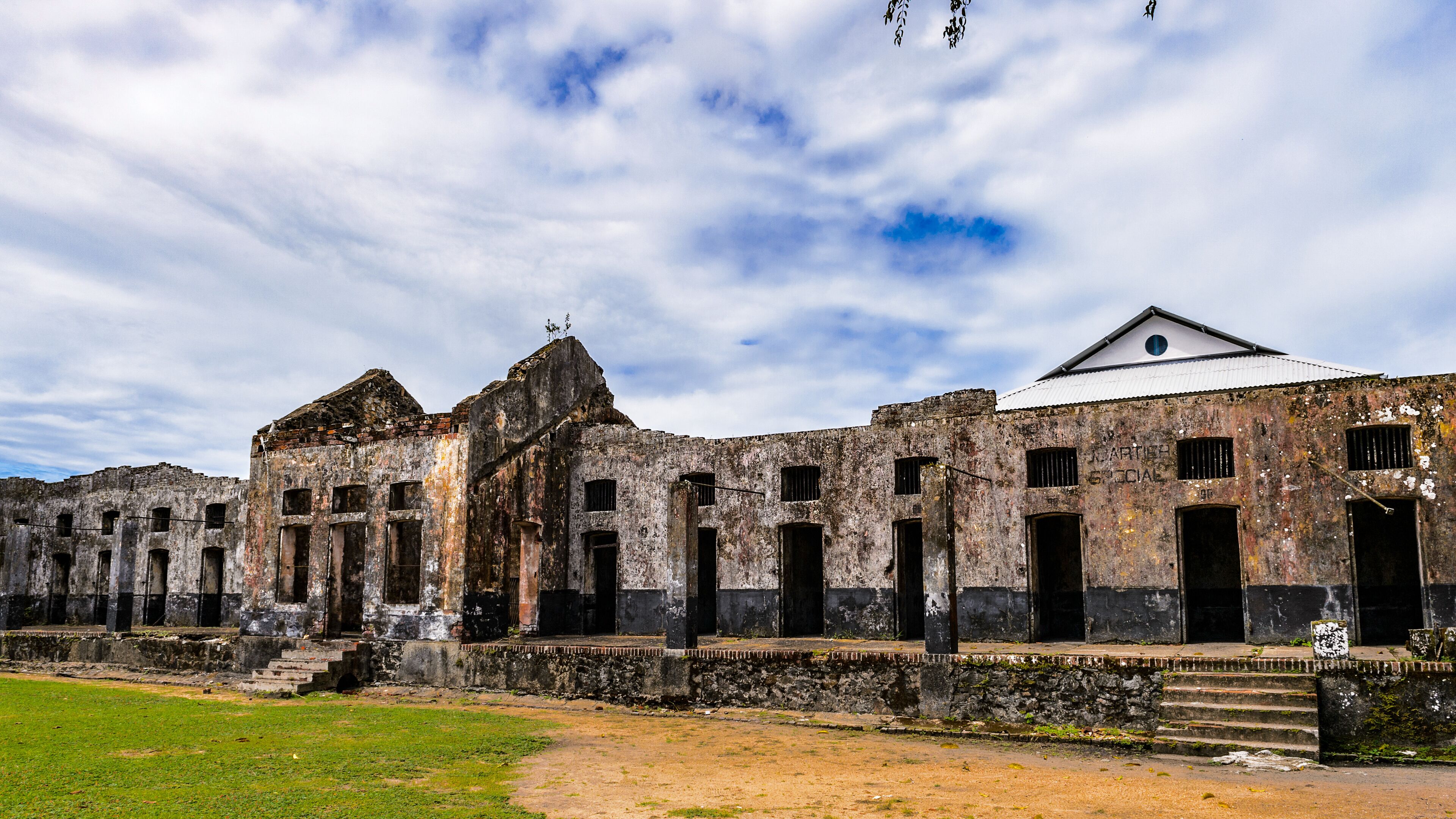 Yard of the Prison in Saint Laurent du Maroni, French Guiana, South America