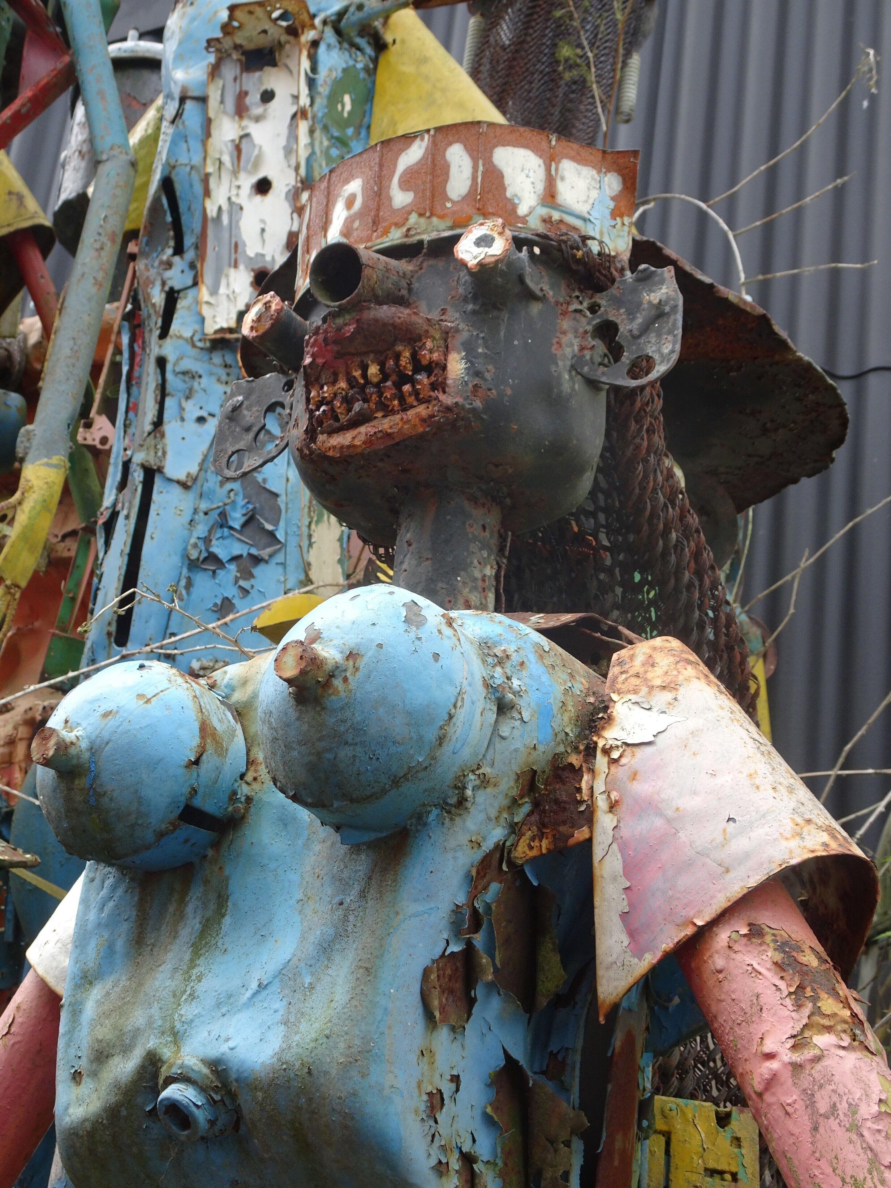 The Bride of Frankenstein. 
Fragment of an art installation. The ‘Verbeke Foundation’ is a private art site which opened its doors to the general public in June 2007. As ‘a refuge’ for arts, the foundation holds an impressive collection of modern and contemporary art, mainly installations, collages and assemblages. With 12 hectares of scenic area and 20,000 m² of covered space, the Foundation is one of the largest private initiatives for contemporary art throughout Europe.  #Art
