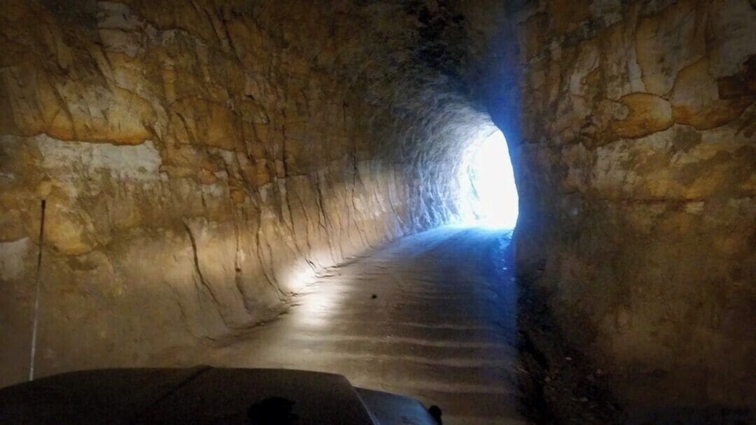 The old railway tunnel on the glow worm tunnel road near Newnes NSW a couple of weeks back.

Newnes was a shale oil mining town located deep within the Wolgan River Valley. During its heyday the mines were linked to the nearby city of Lithgow by a railway tunnel through the Newnes Plateau.

This single lane road tunnel is a relic of that railway.