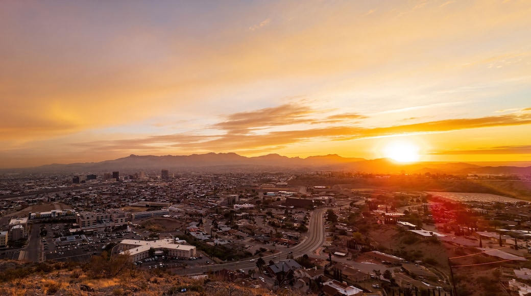 High angle view of the beautiful El Paso city