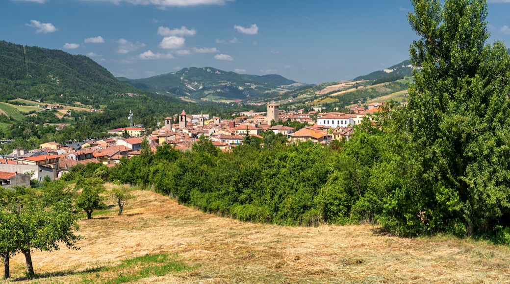Panoramic view of Varzi, Pavia, Italy