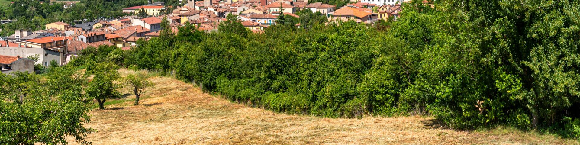 Panoramic view of Varzi, Pavia, Italy