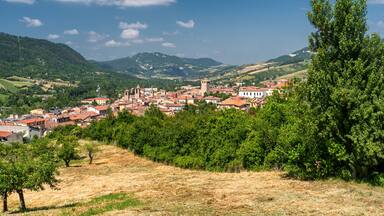 Panoramic view of Varzi, Pavia, Italy