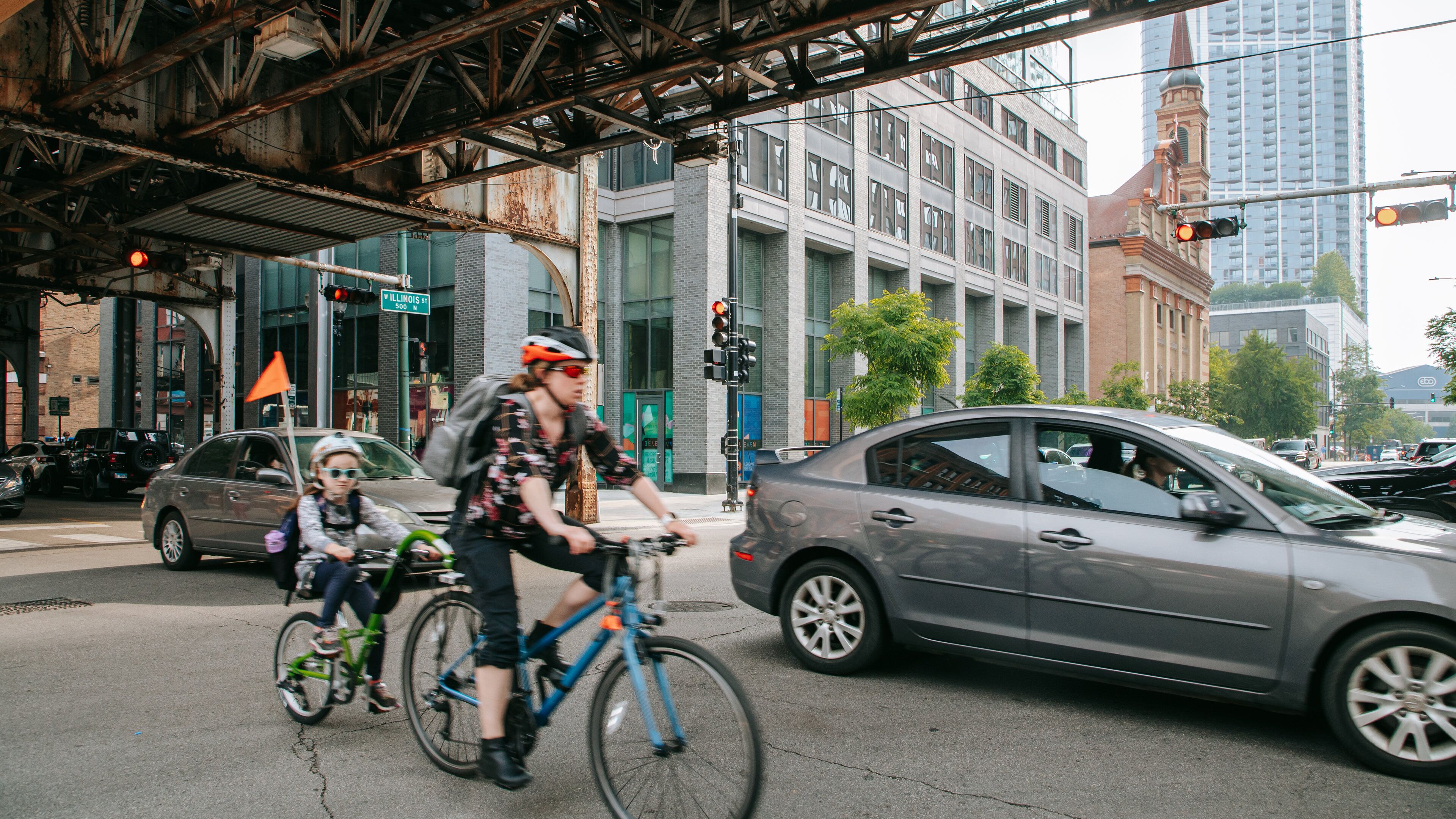 River North featuring a city, street scenes and cycling
