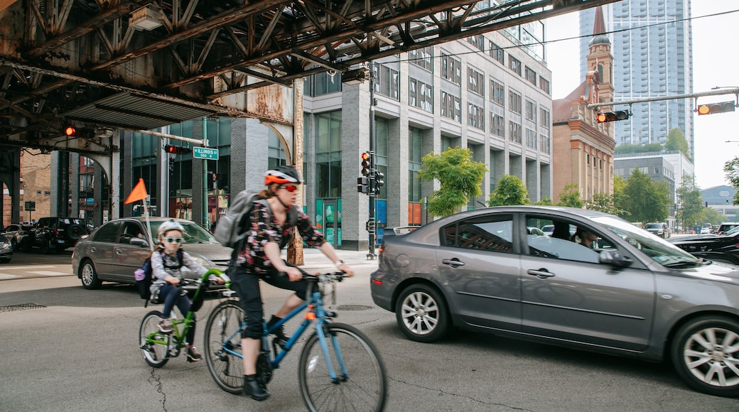 River North featuring a city, street scenes and cycling