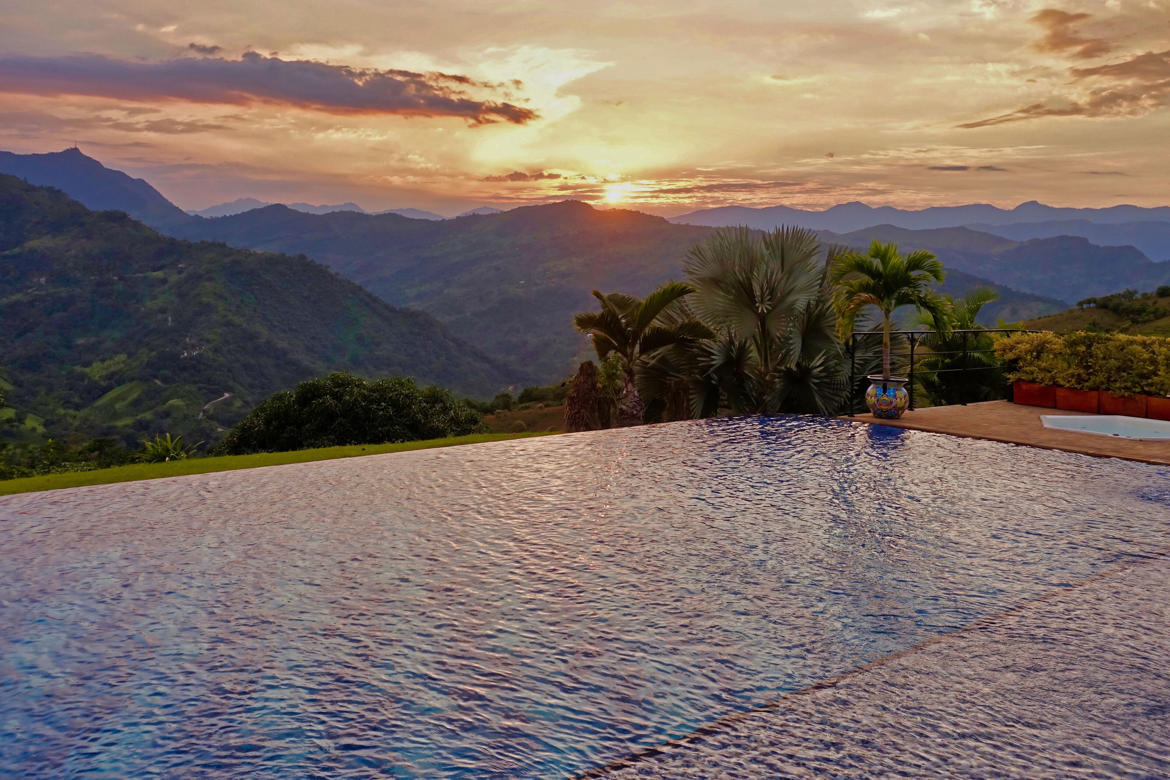 Sonnenuntergang in Nocaima in Kolumbien