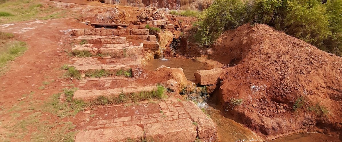 Vertical shot of hot springs in Monroe, Utah, United States