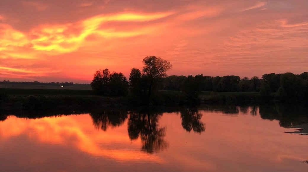 Beautiful changing colours of sunset