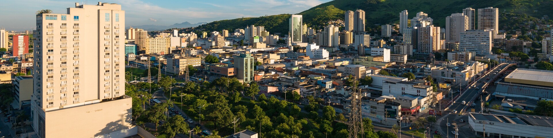 Aerial View of Nova Iguacu City, Metropolitan Area of Rio de Janeiro