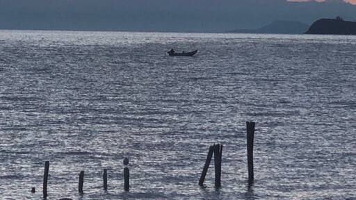 Nice sunrise view of the royal chains of volcanoes and snow cap mountains