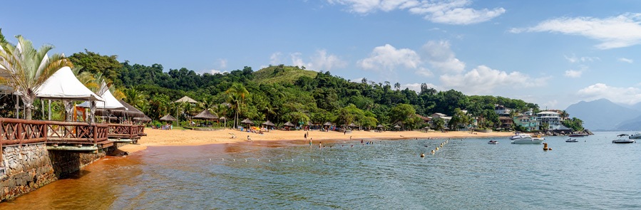 Gated house community by the sea, Angra dos Reis, Rio de Janeiro