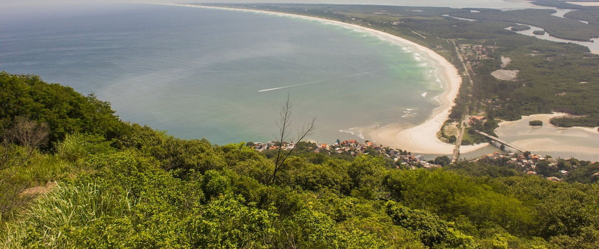 view from the top of the telegraph stone ( pedra do telegrafo ) in Rio de Janeiro.