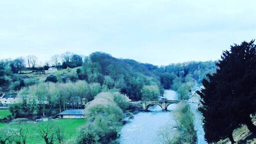 View of the River Swale from Richmond Castle.