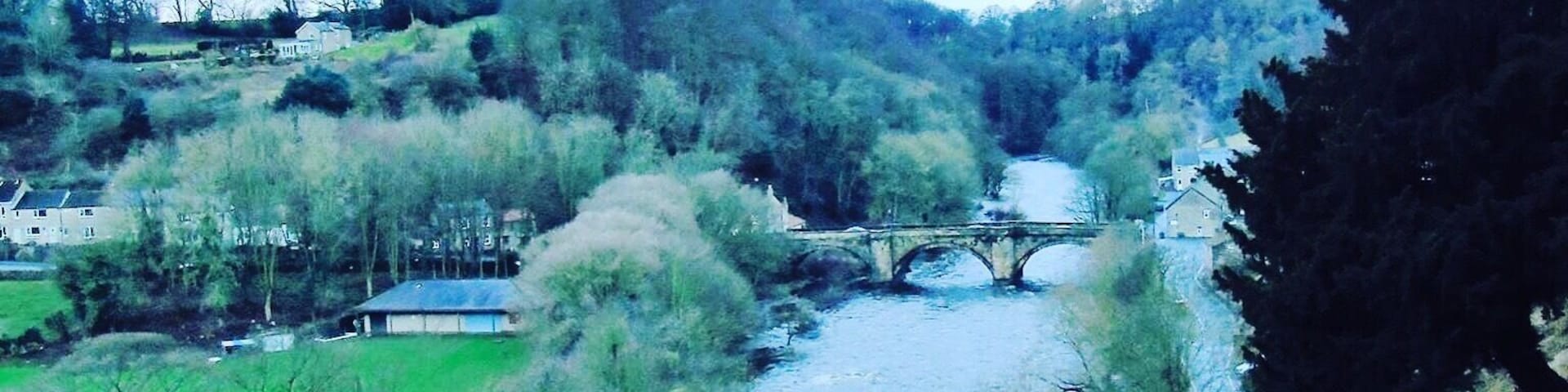 View of the River Swale from Richmond Castle.