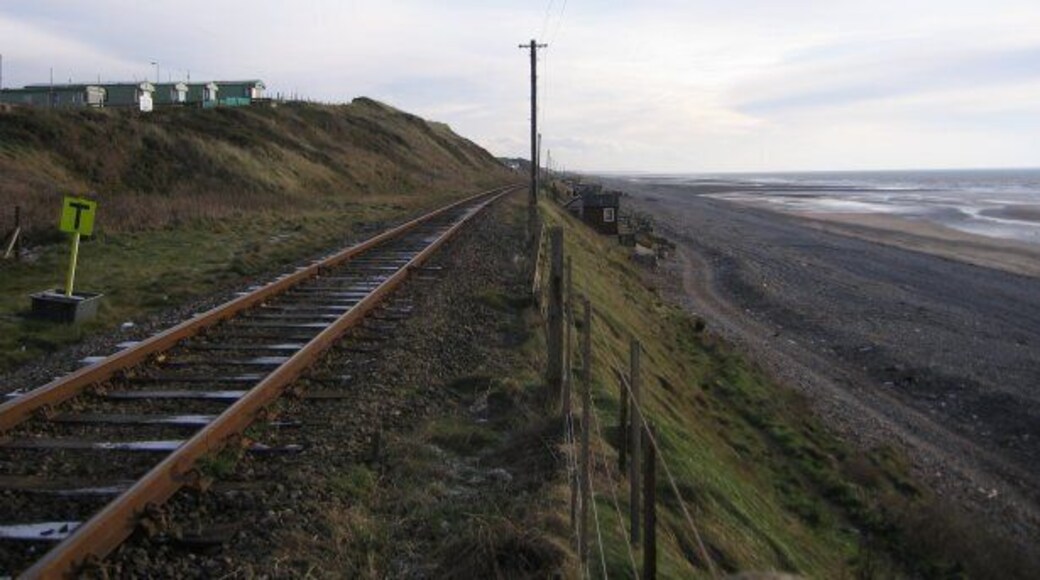 South view just off Braystones Station. You can see the holiday caravans on the left, deserted at this time of year.
