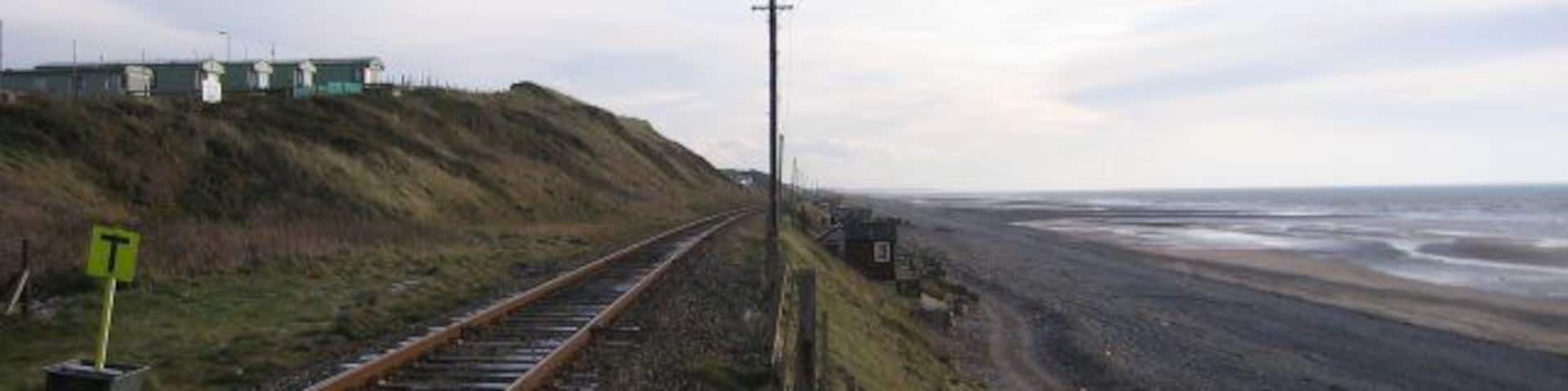 South view just off Braystones Station. You can see the holiday caravans on the left, deserted at this time of year.