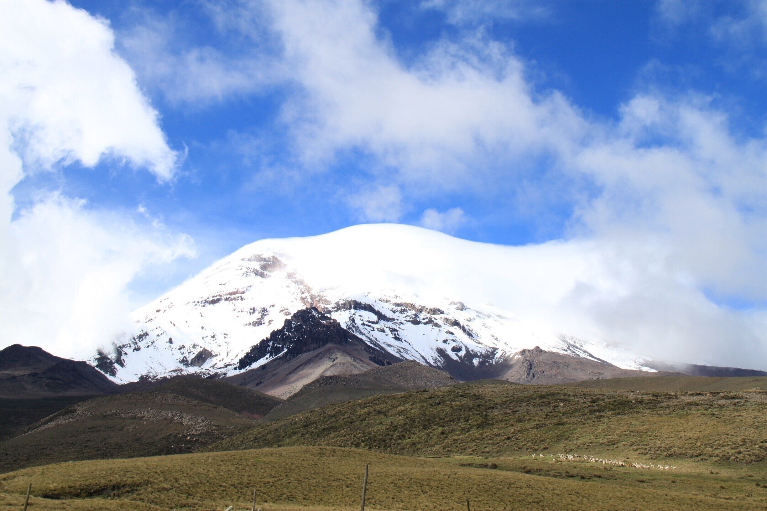 The Chimborazo volcano, It is the closest place to the sun. http://www.cotopaxi-travel.com/climbing-chimborazo-iliniza.php