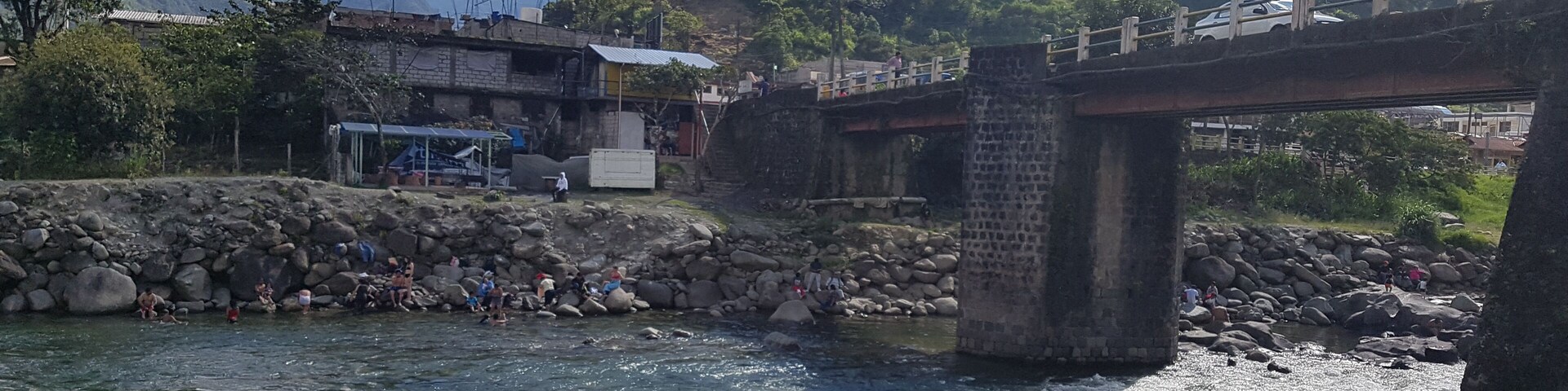 Locals taking a break from the climate. Rio Verde, Ecuador