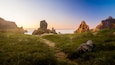 Sunrise view along the coastline in Eurobodalla National Park