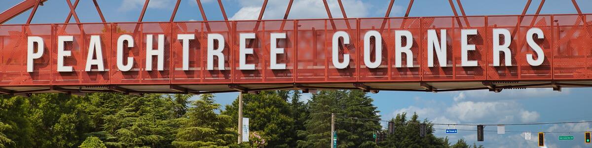Peachtree Corners sign in Norcross Georgia