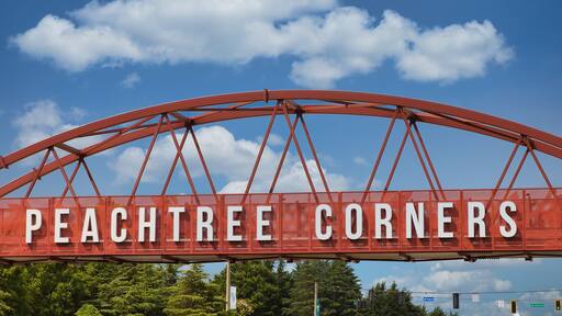 Peachtree Corners sign in Norcross Georgia