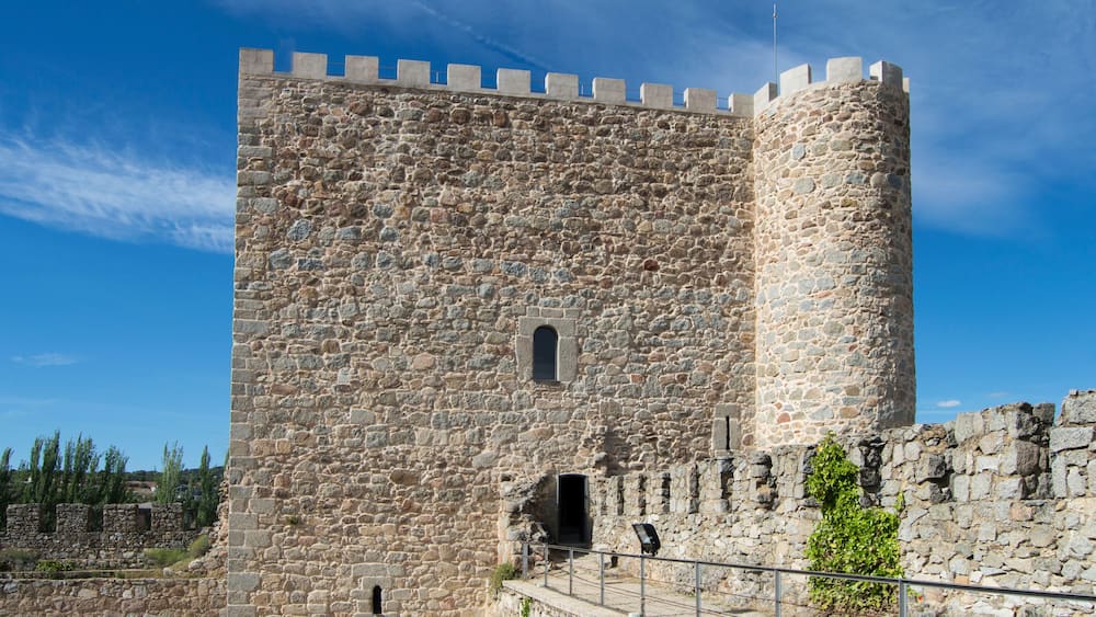 tribute tower castle of Coracera in San Martin od Valdeiglesias, Madrid province. Spain