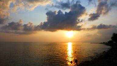 Beautiful sunrise off the shore. Peaceful and serene.