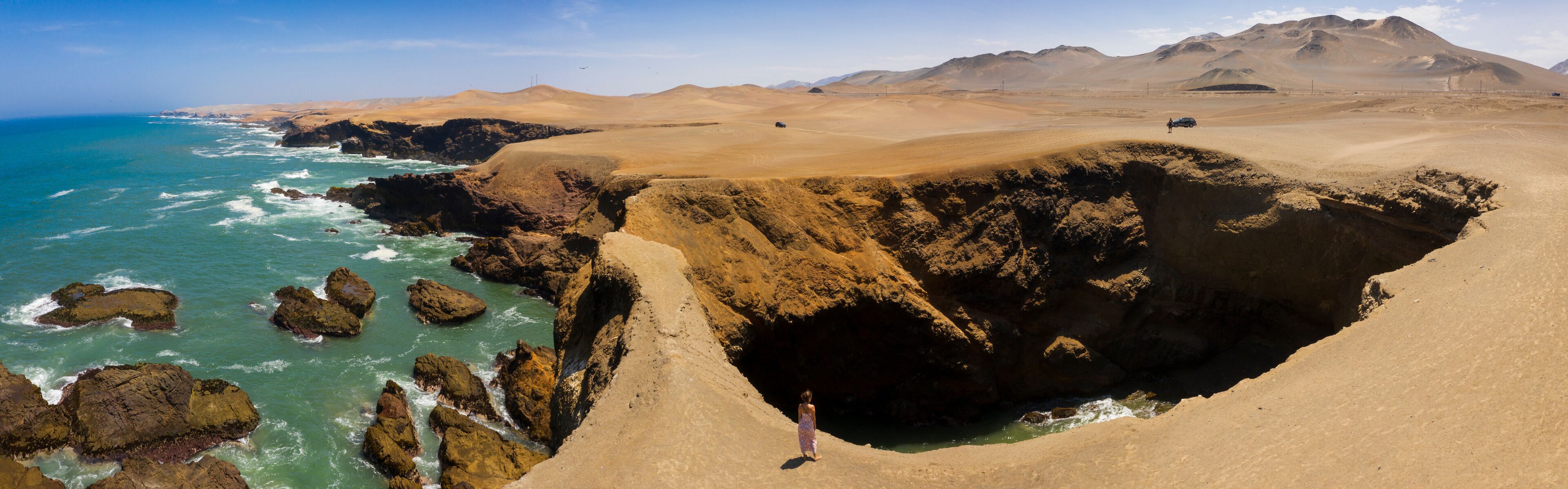Geological formation in the summer place  of Huarmey, Ancash region, Peru.