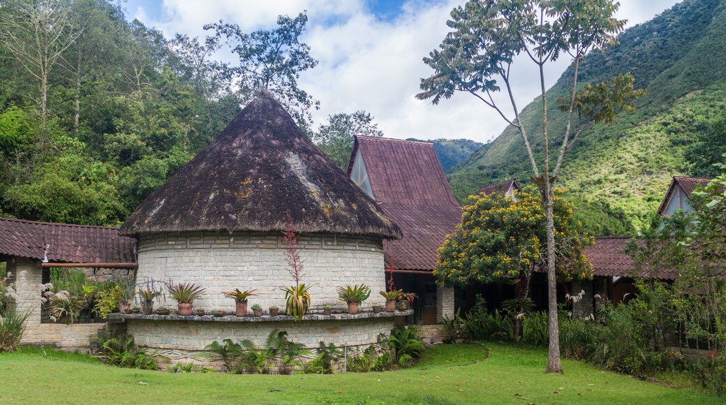 Reconstruction of Chachapoyas culture house at Museo Leymebamba museum, northern Peru. This museum houses mummies found at Laguna de los Condores.