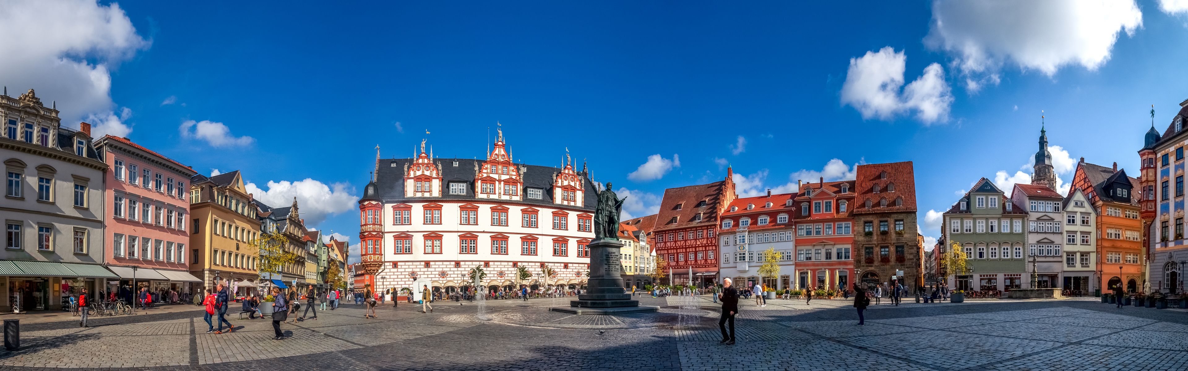 Marktplatz, Rathaus, Coburg, Bayern, Deutschland 