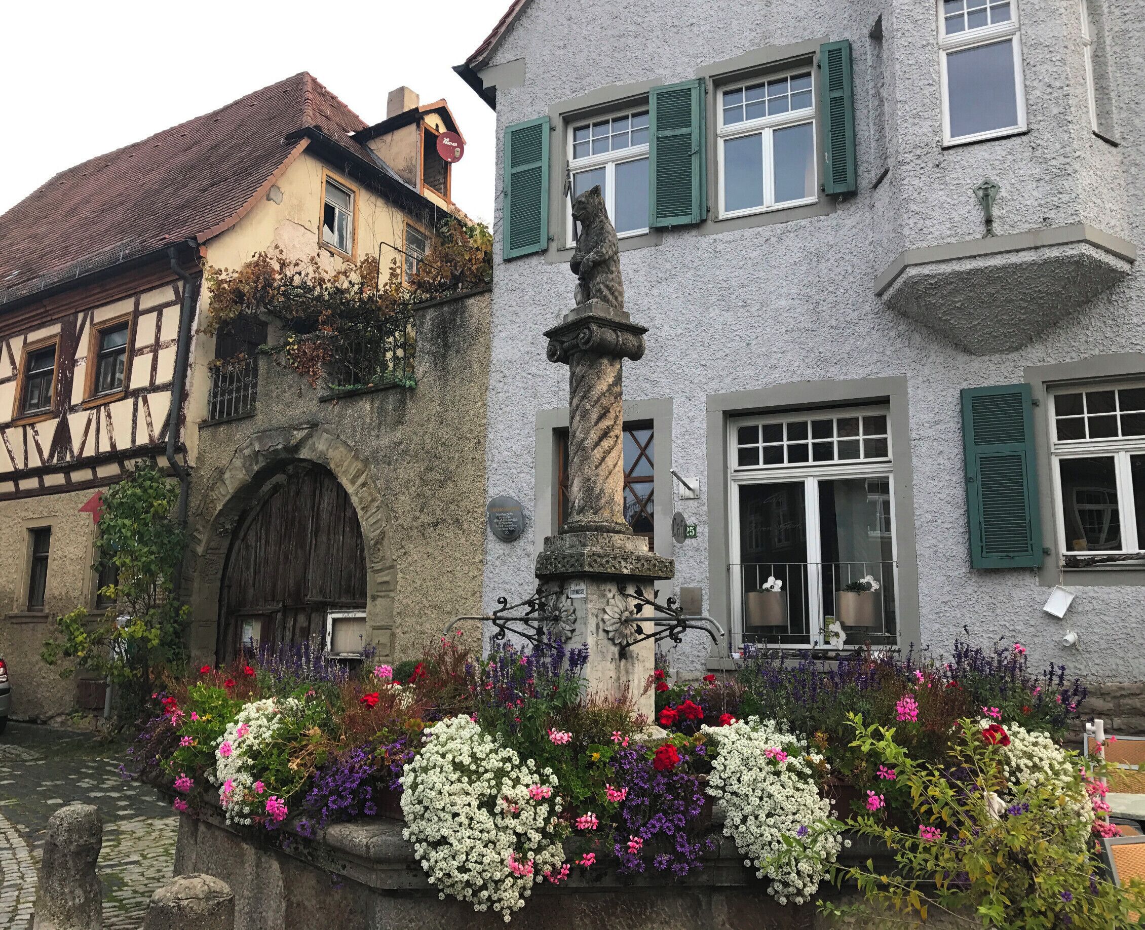 Fountain on the Market Square with bear on top