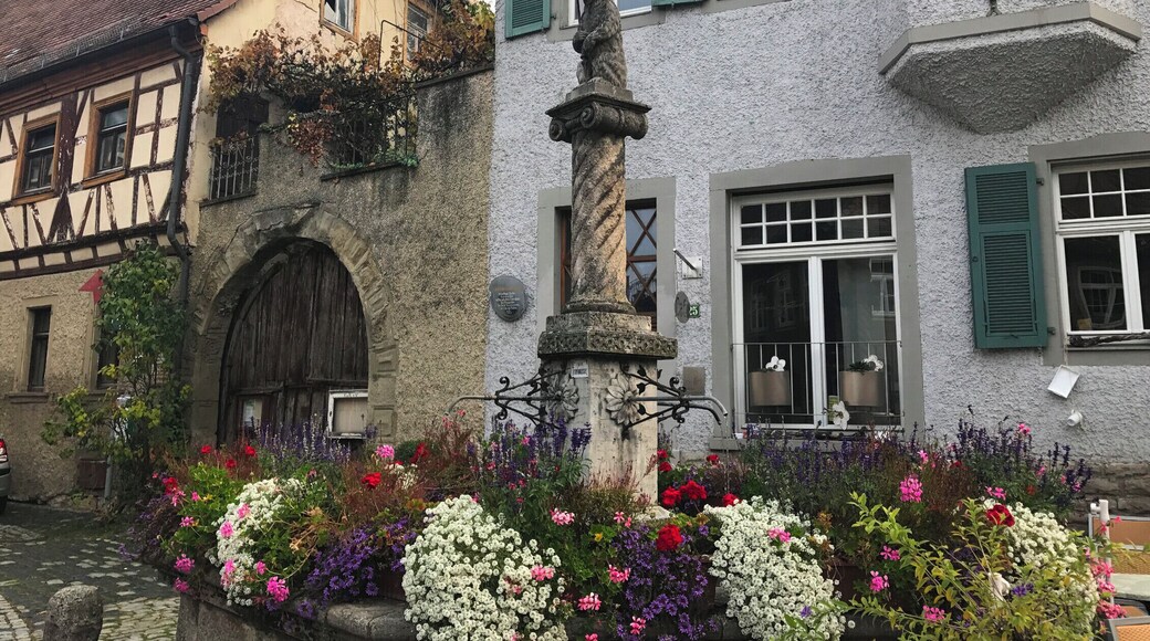 Fountain on the Market Square with bear on top