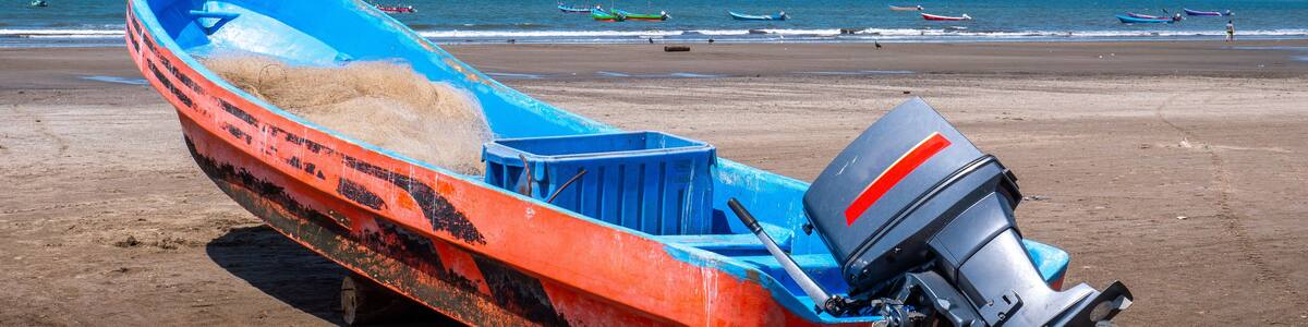 boat on the beach, Masachapa beach, Nicaragua, fisher town