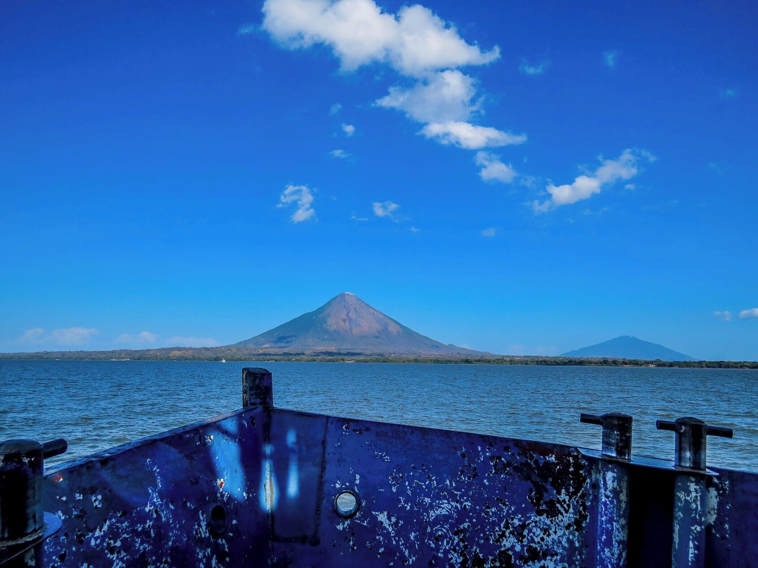 Approaching Ometepe Island, Nicaragua.