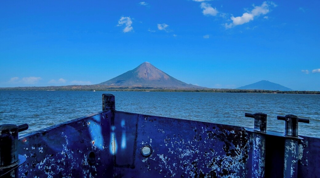Approaching Ometepe Island, Nicaragua.