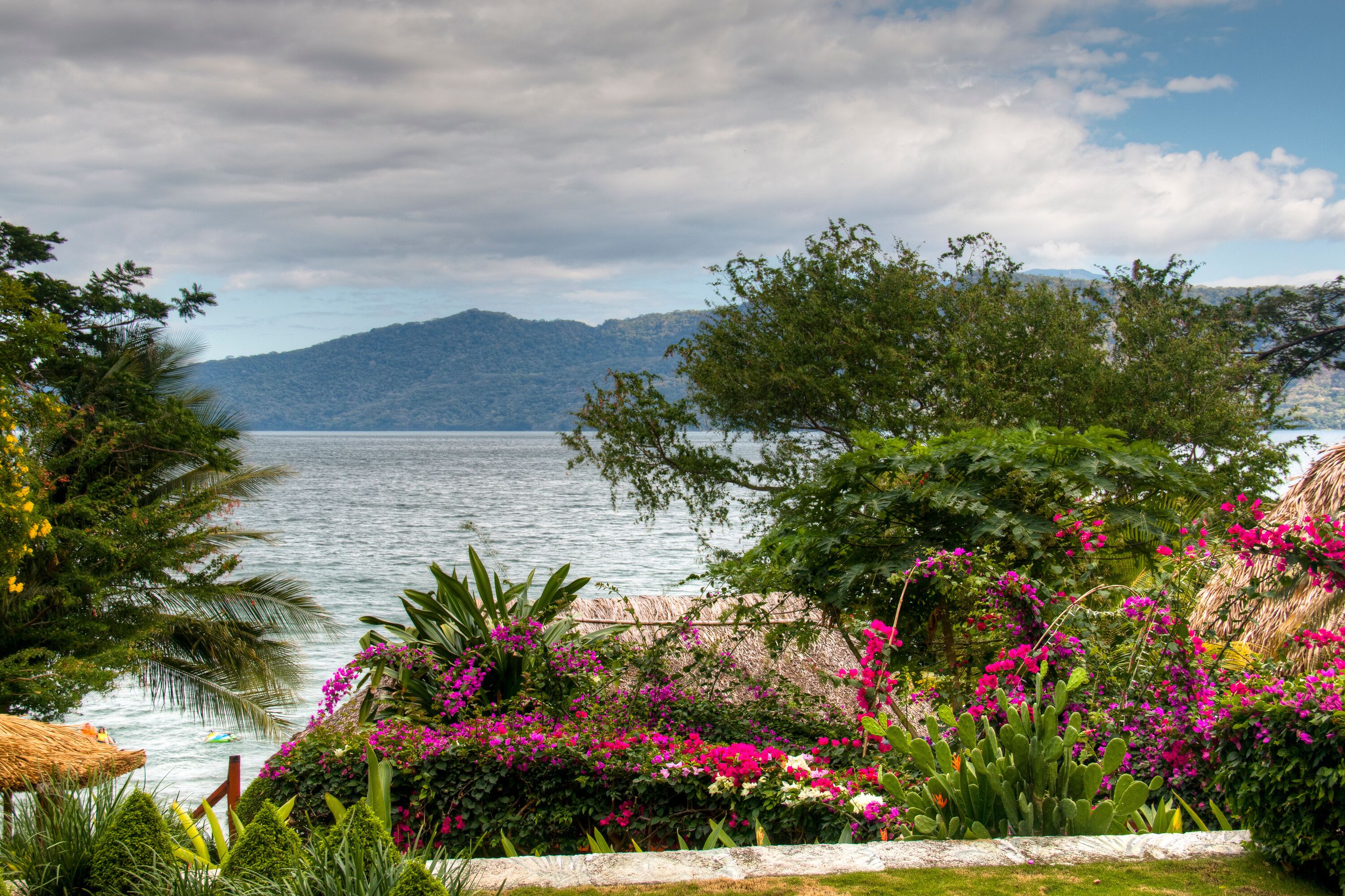View over lake Apoyo near Granada, Nicaragua