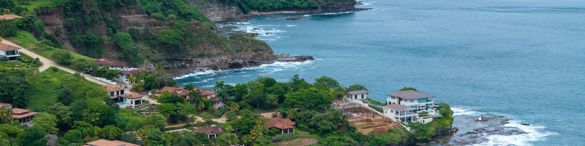 Drone view Playa Rosada, Pacific Nicaragua