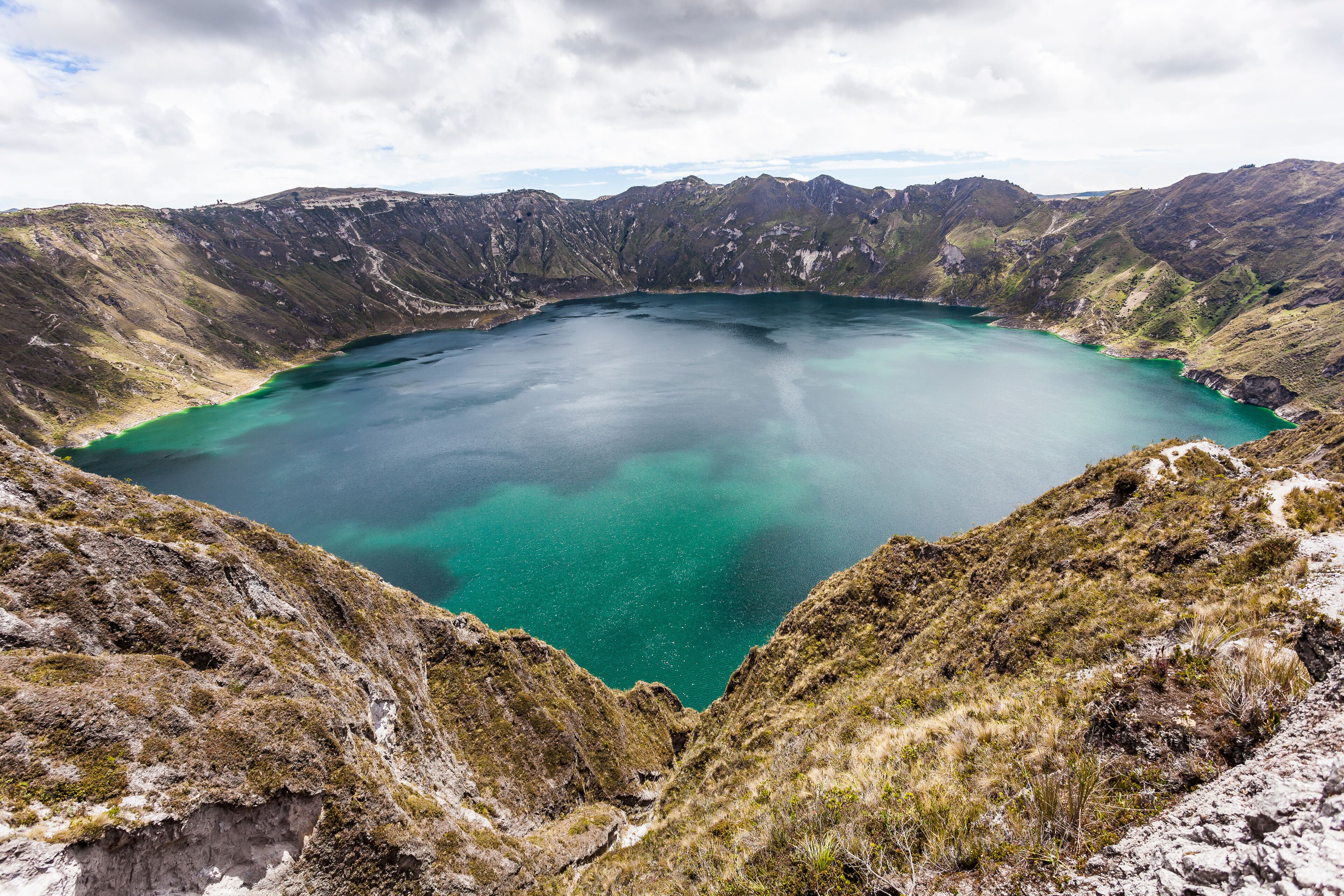 Quilotoa crater lake, Ecuador