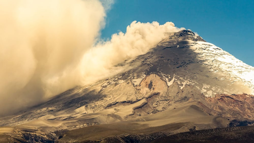 Cotopaxi Volcano Panorama During 2015 Eruption