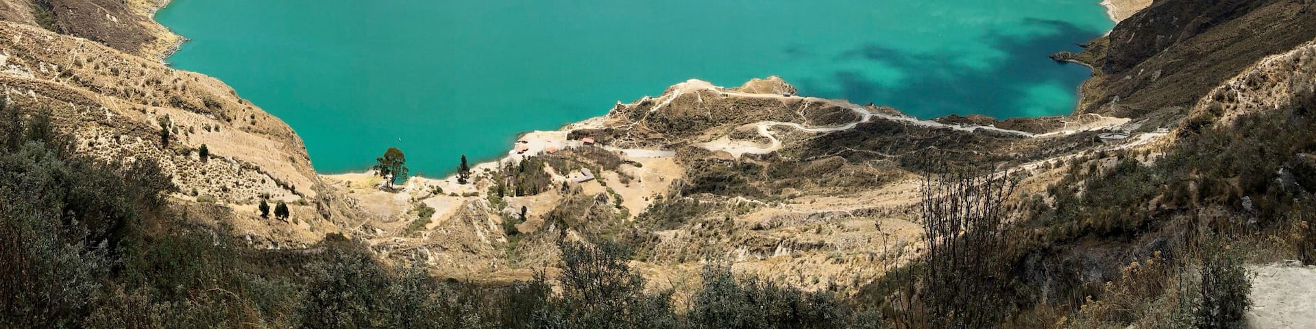 At an elevation of 13000 feet above sea level in Ecuador, this is a very scenic place for healthy hikers.