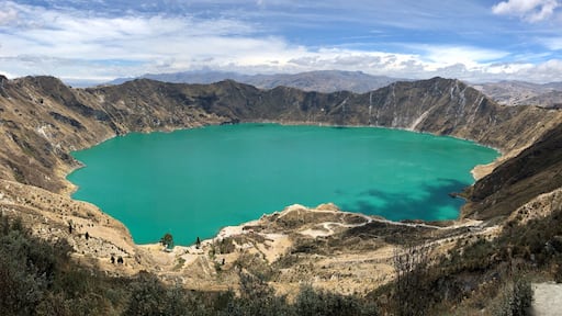 At an elevation of 13000 feet above sea level in Ecuador, this is a very scenic place for healthy hikers.